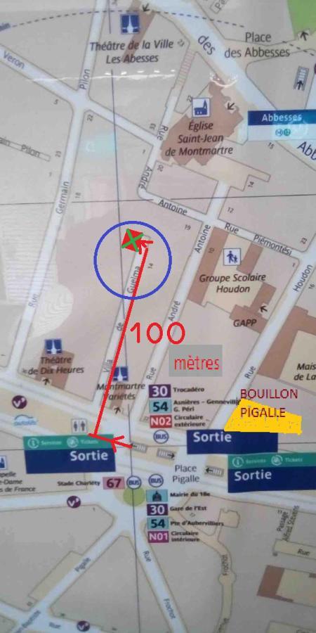 Métro Pigalle,Garçonnière 25 m2, 3 per, cabarets théâtres,restaurants,tout confort Paris Extérieur photo